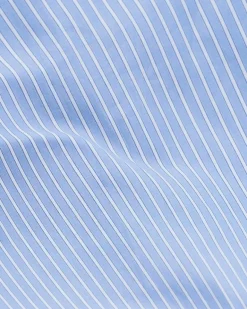 Magniberg Wall Street Oxford påslakan, randig ljusblå