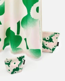 Marimekko Kait Mini Unikko Häivähdys kosmetikväska, off-white - rosa - grön