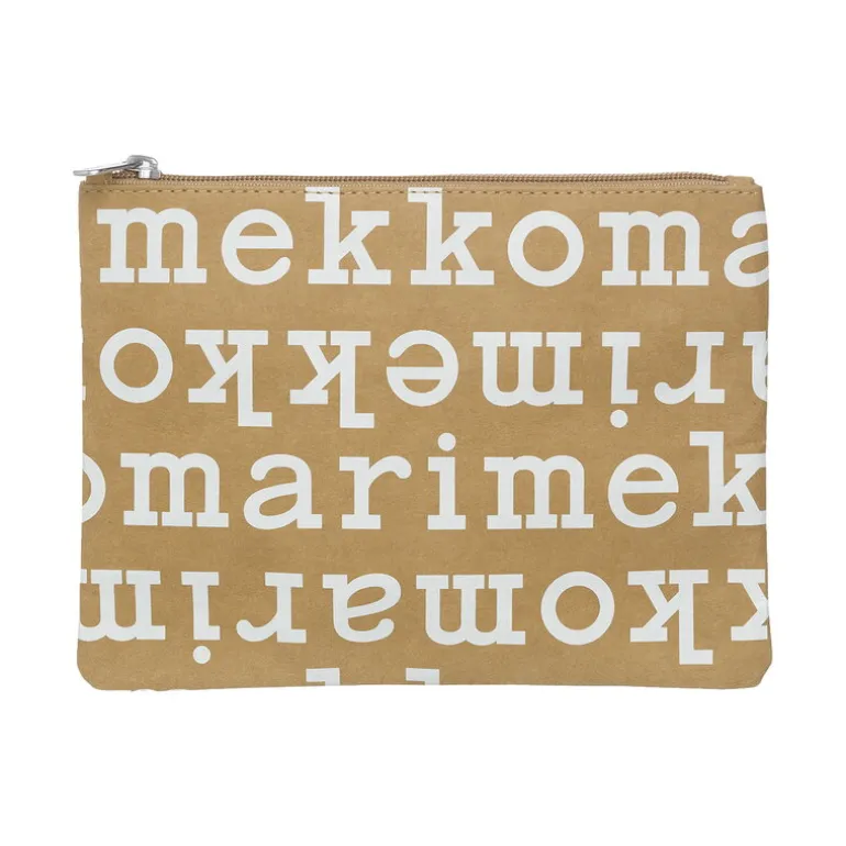Marimekko Logo fodral, A5, brun - naturvit