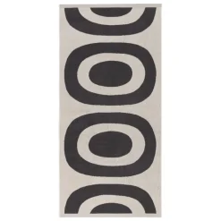 Marimekko Melooni badlakan, 75 x 150 cm, träkol - naturvit