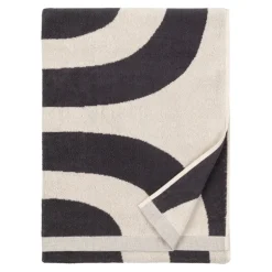 Marimekko Melooni badlakan, 75 x 150 cm, träkol - naturvit