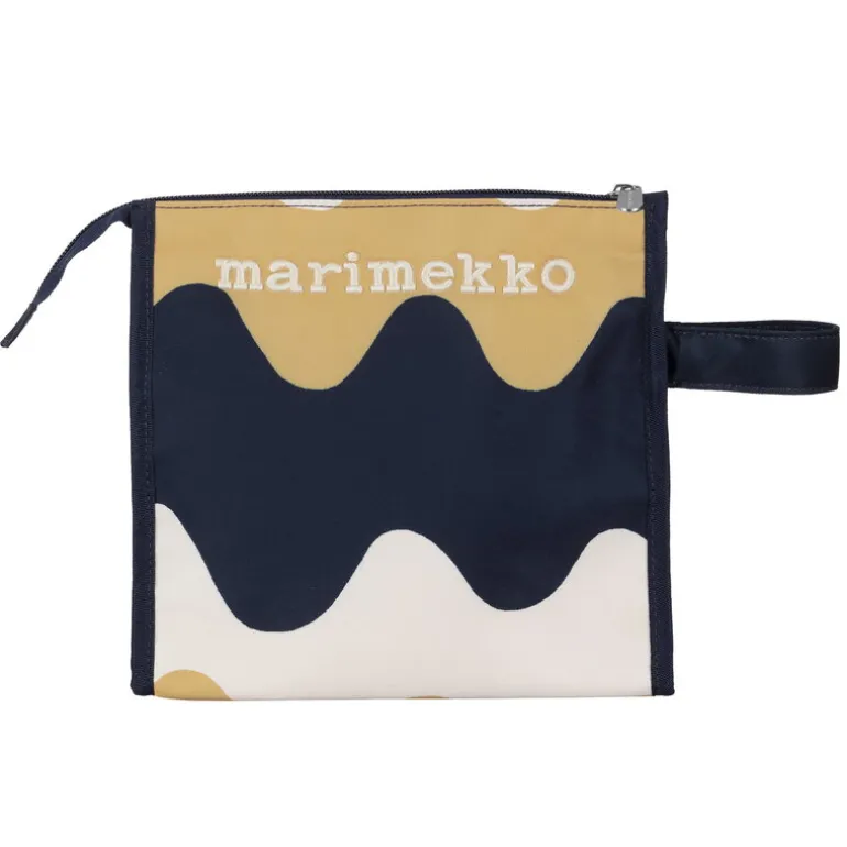 Marimekko Nuuka Pikku Lokki sminkväska, mörkblå - beige