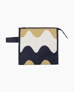 Marimekko Nuuka Pikku Lokki sminkväska, mörkblå - beige