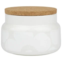 Marimekko Oiva - Unikko burk, 0,7 l, naturvit - vit