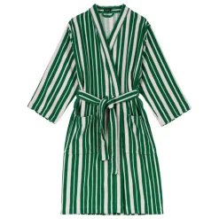 Marimekko Raide morgonrock, grön - rosa