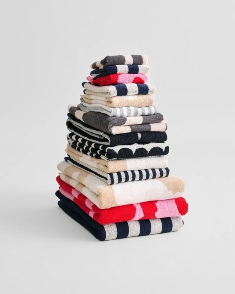 Marimekko Räsymatto gästhandduk, svart - vit