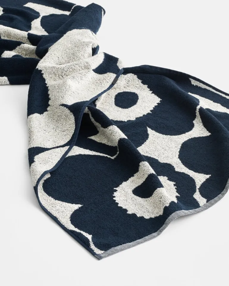 Marimekko Unikko badlakan, cotton - dark blue