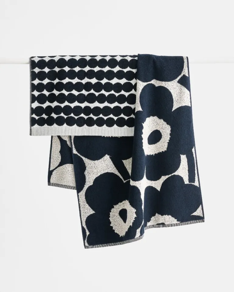 Marimekko Unikko badlakan, cotton - dark blue