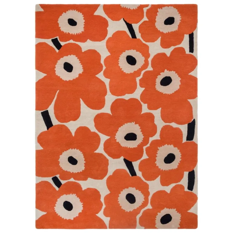 Marimekko Unikko matta, orangeröd