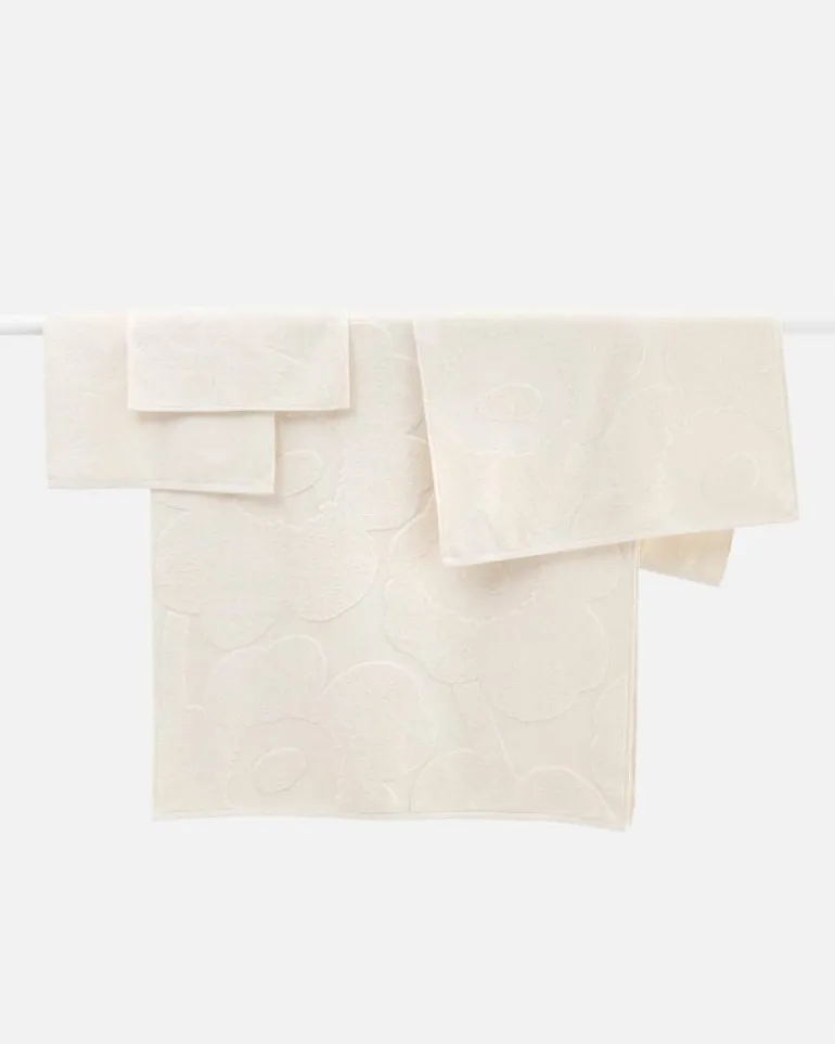 Marimekko Unikko Solid badlakan, 70 x 150 cm, elfenbensvitt