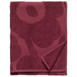 Marimekko Unikko Solid badlakan, 70 x 150 cm, burgundy