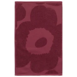 Marimekko Unikko Solid gästhandduk, 32 x 50 cm, burgundy