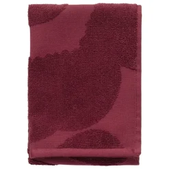 Marimekko Unikko Solid gästhandduk, 32 x 50 cm, burgundy