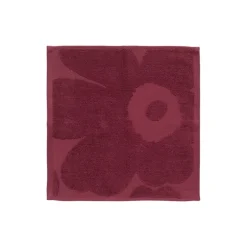 Marimekko Unikko Solid minihandduk, 32 x 32 cm, burgundy