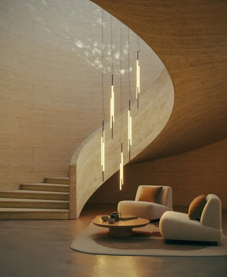 Marset Ambrosia V 130 pendellampa, med sladd, svart