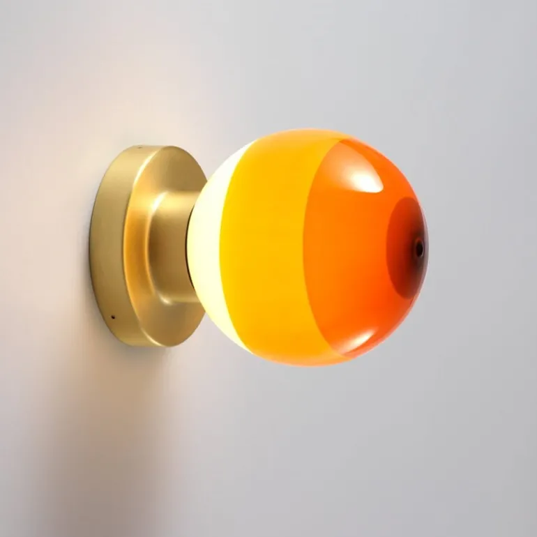 Marset Dipping Light A2-13 vägglampa, bärnsten - mässing