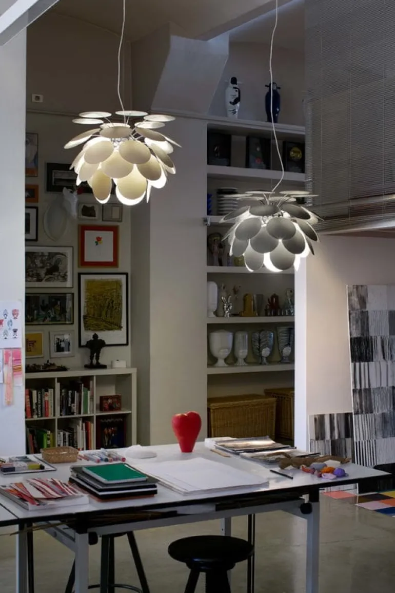 Marset Discocó 35 pendellampa, vit