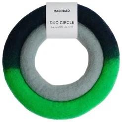 Masimalo Duo Circle hundleksak, neon grön - blå