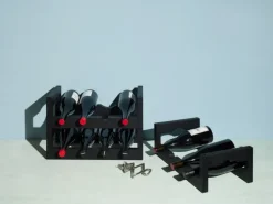 Massproductions Silo stapelbart vinställ, svartbetsad ask