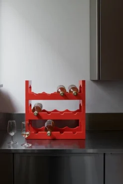 Massproductions Silo stapelbart vinställ, klarrödmålad bok