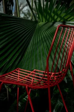 Massproductions Tio stol, klarröd