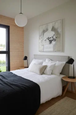 Matri Slim sänggavel, Wooly, ivory melange