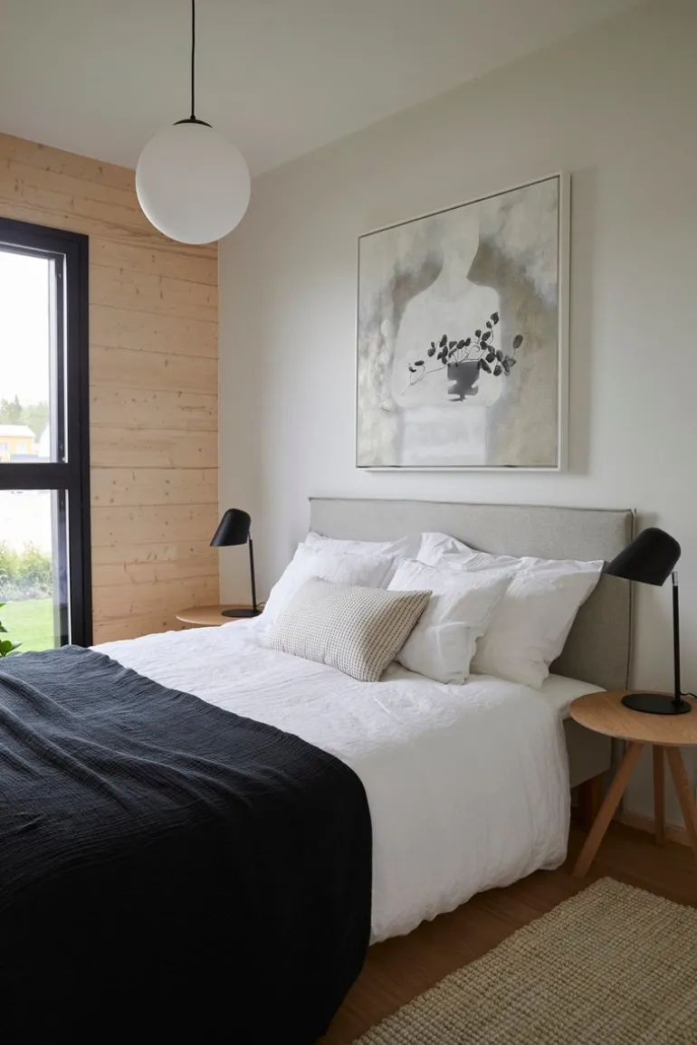 Matri Slim sänggavel, Wooly, ivory melange