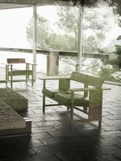 Mattiazzi Clerici fåtölj, ek - ljusbrunt läder