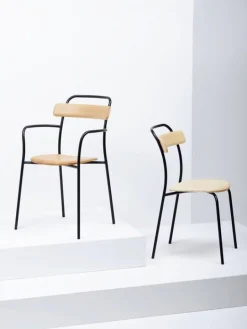 Mattiazzi Forcina fåtölj, svart stål - ask