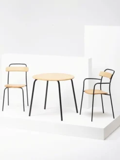 Mattiazzi Forcina stol, svart stål - ask