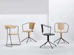 Mattiazzi Uncino C stol, ask - svart metall