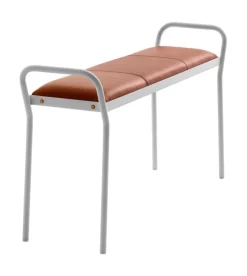 Maze Anytwo sittbänk, vit - vintage cognac