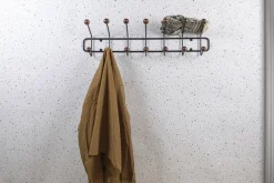 Maze Bill Horizontal klädhängare, svart - valnötsfärgad ask