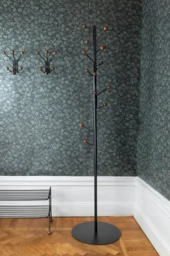 Maze Bill klädhängare, svart - valnötsfärgad ask