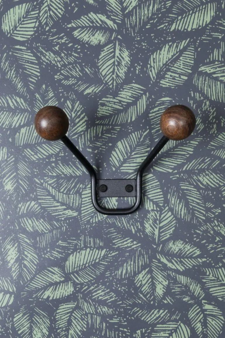 Maze Bill klädhängare, XXS, svart - valnötsfärgad ask