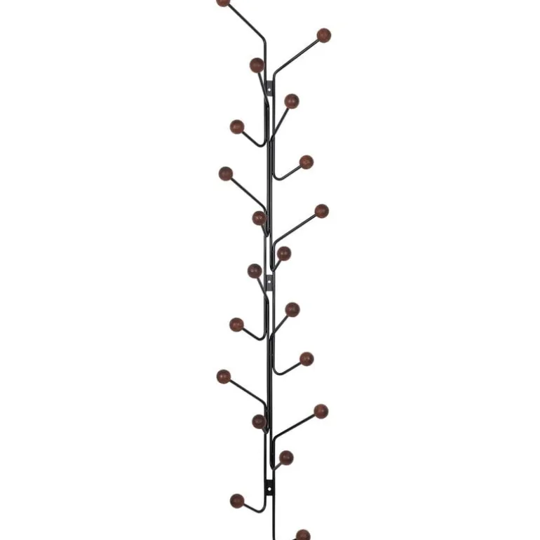 Maze Bill Vertical klädhängare, svart - betsad ek