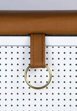 Maze Frank förvaringsbänk, vit - cognac