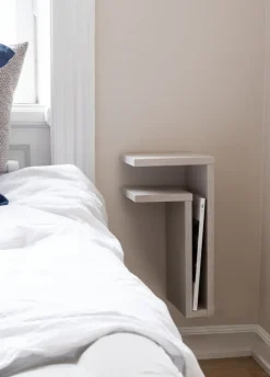 Maze F-shelf, vänster, vit ek