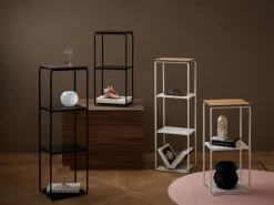 Maze Mixrack golvhylla, L, mörkbetsad ek - svart