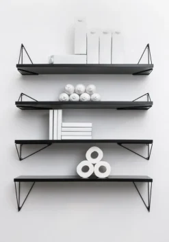 Maze Pythagoras hylla, 80 x 20 cm, svart