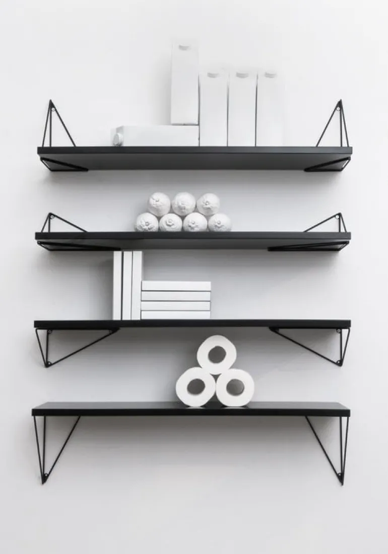 Maze Pythagoras hylla, 80 x 20 cm, svart