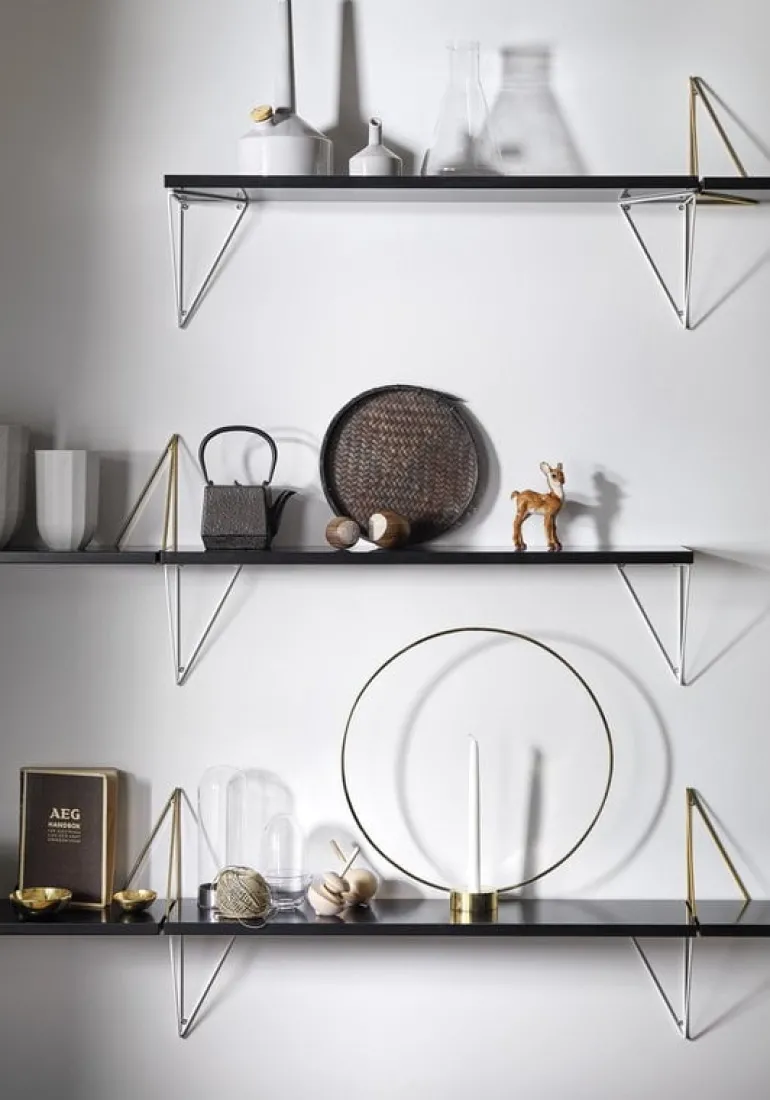 Maze Pythagoras hylla, 80 x 20 cm, svart