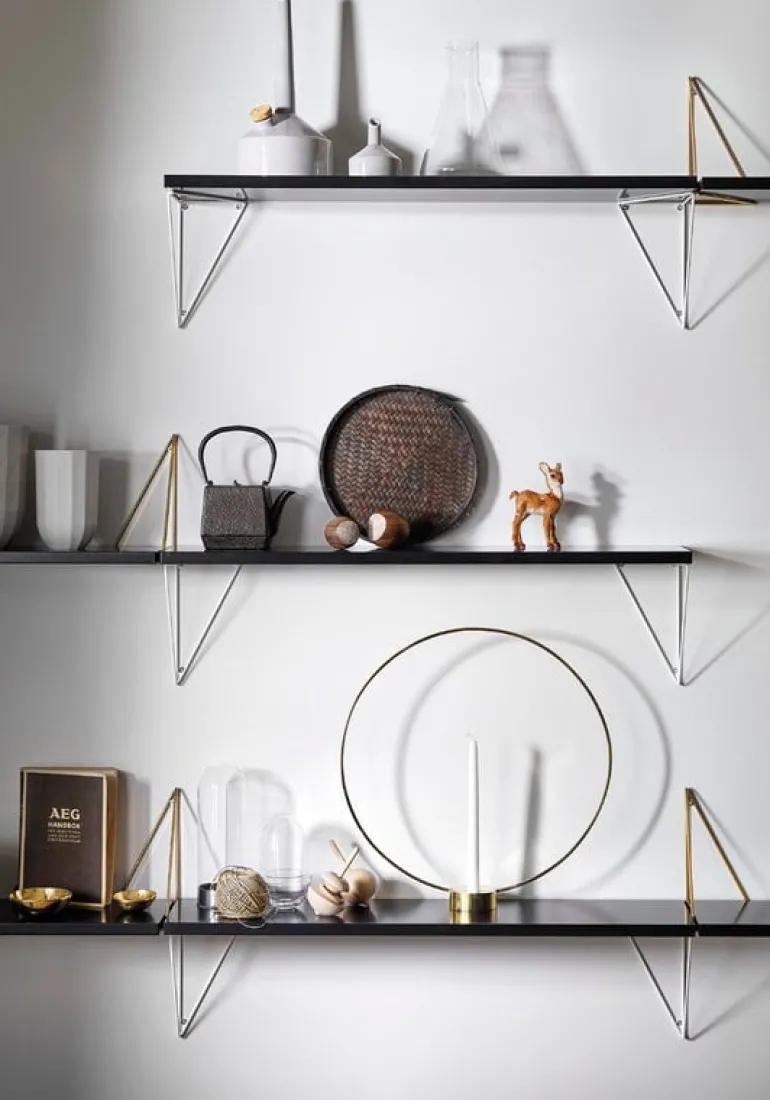 Maze Pythagoras hylla, 80 x 20 cm, svart