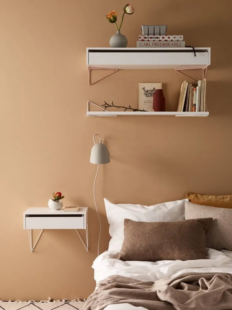 Maze Pythagoras hylla L, 80 x 27 cm, vit