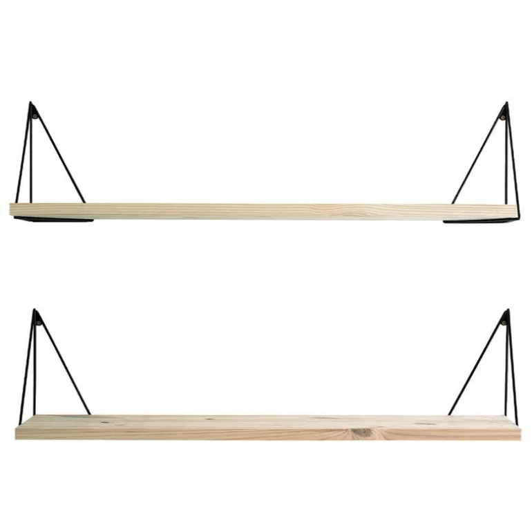 Maze Pythagoras Play hylla med konsoler, 2 st, furu - svart