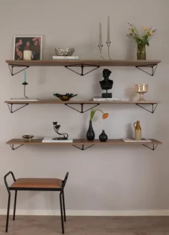 Maze Pythagoras XS-hylla med konsoler, valnöt - svart