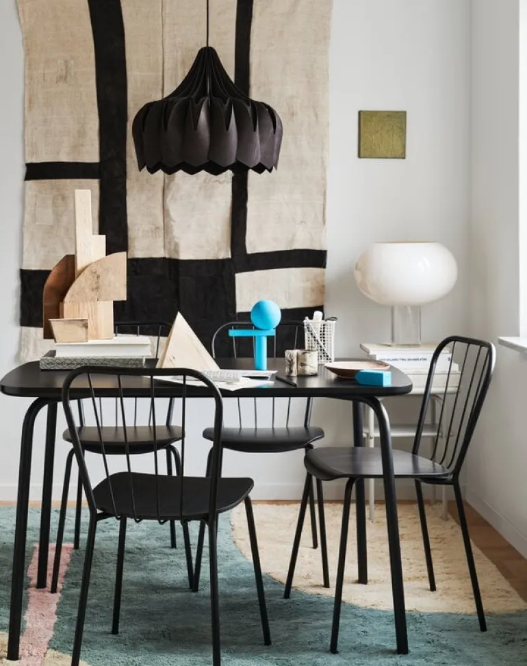 Maze Same bord, 70 x 115 cm, svart