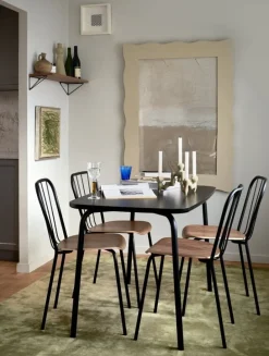 Maze Same stol, svart - valnöt