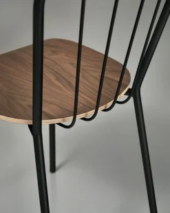 Maze Same stol, svart - valnöt