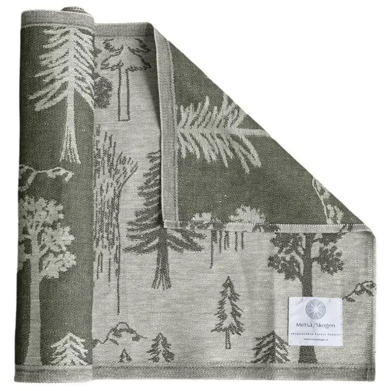 Metsä/Skogen Nebularis sittöverdrag, 45 x 160 cm, oliv - off-white